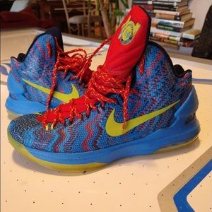 Nike (Kevin Durants) multi colored sneakers.